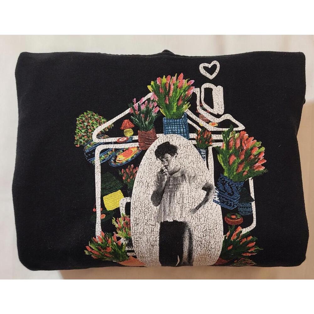 Harry Styles Hoodie Womens Size S/M  Black Floral Harry's House Tour Concert - Picture 9 of 9